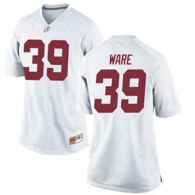 Women's Alabama Crimson Tide #39 Carson Ware White Replica NCAA College Football Jersey 2403VXDW6